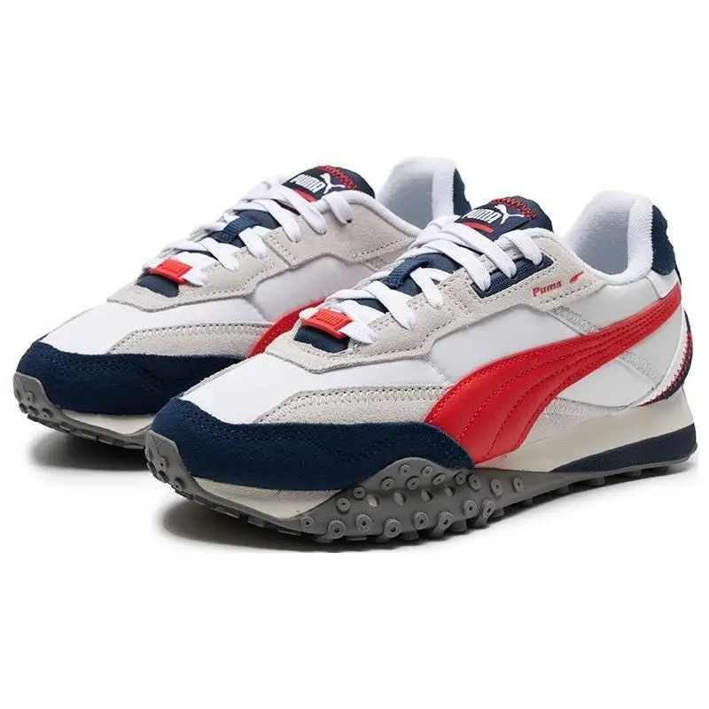 Puma Blacktop Rider Sneakers Unisex Bianco Blu Persiano Rosso miniatura 5