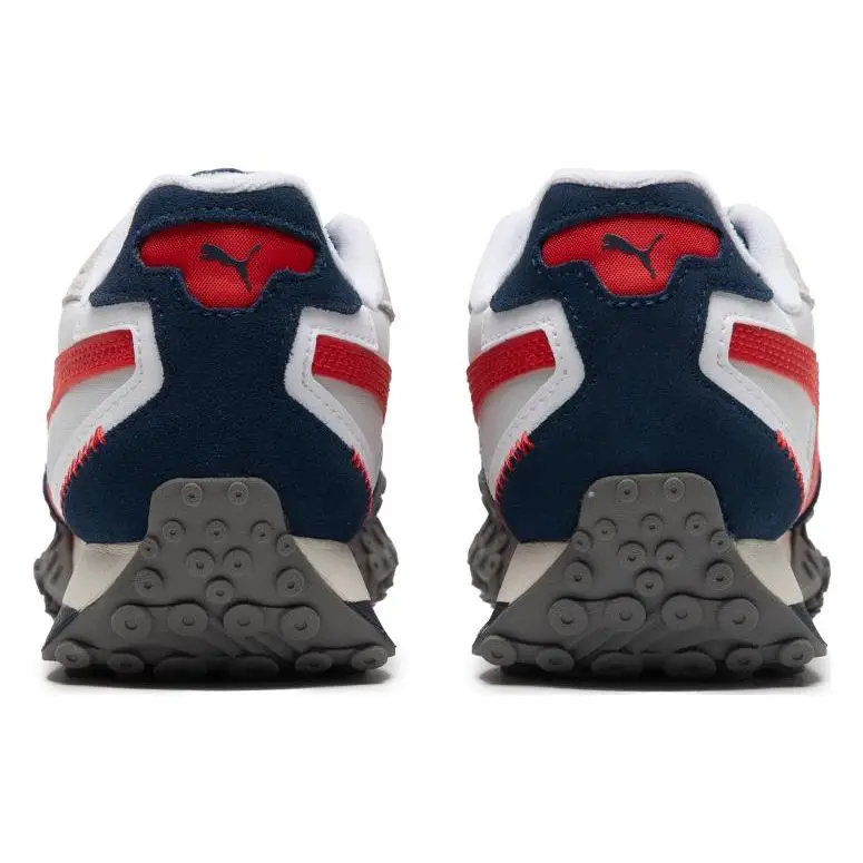 Puma Blacktop Rider Sneakers Unisex Bianco Blu Persiano Rosso miniatura 2