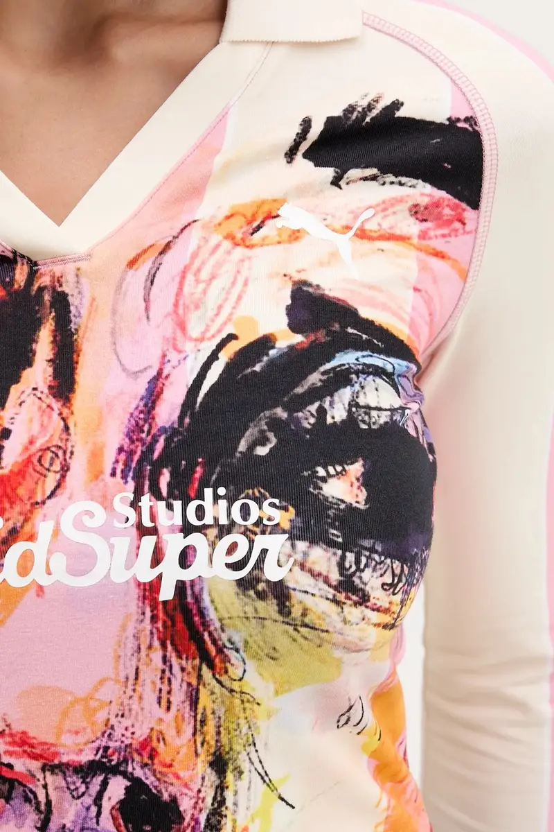 camicia a maniche lunghe PUMA x KIDSUPER colore rosa 632369 miniatura 5