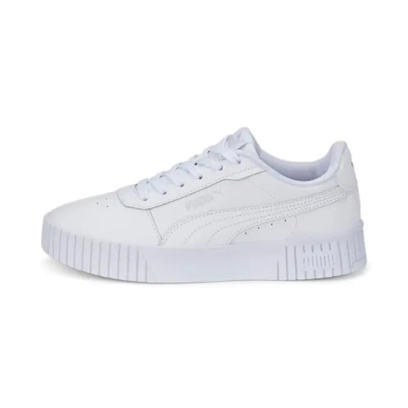 PUMA Carina 2.0 Jr, Sneaker, White White Silver, 38 EU