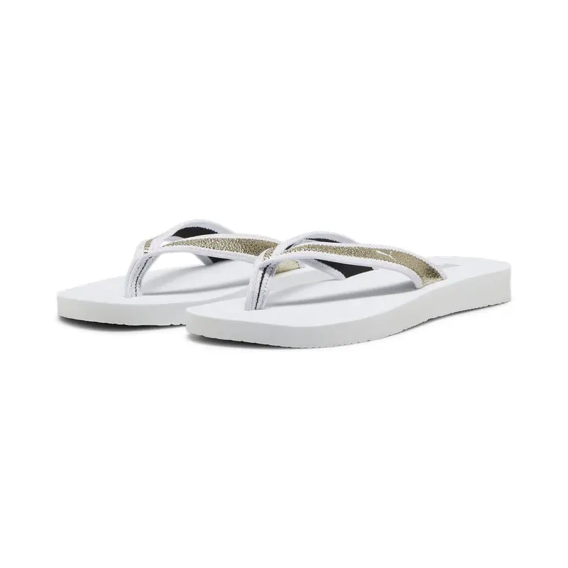 Ciabatte Sandy Flip da donna PUMA White Gold | Puma Bianco