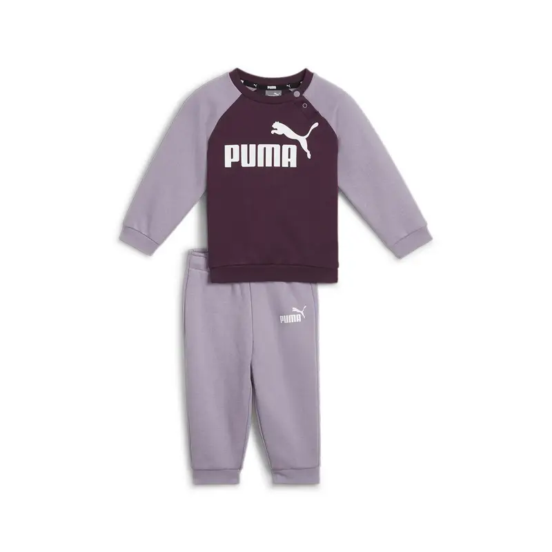 Completo da jogging con maniche raglan Minicats Essentials per bimbi ai primi | Puma Viola