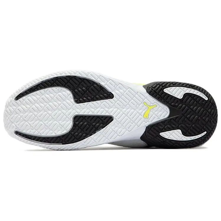 Court Rider 2 0 Bianco Nero Giallo Allerta Sneakers Unisex 376646-08 46 miniatura 2