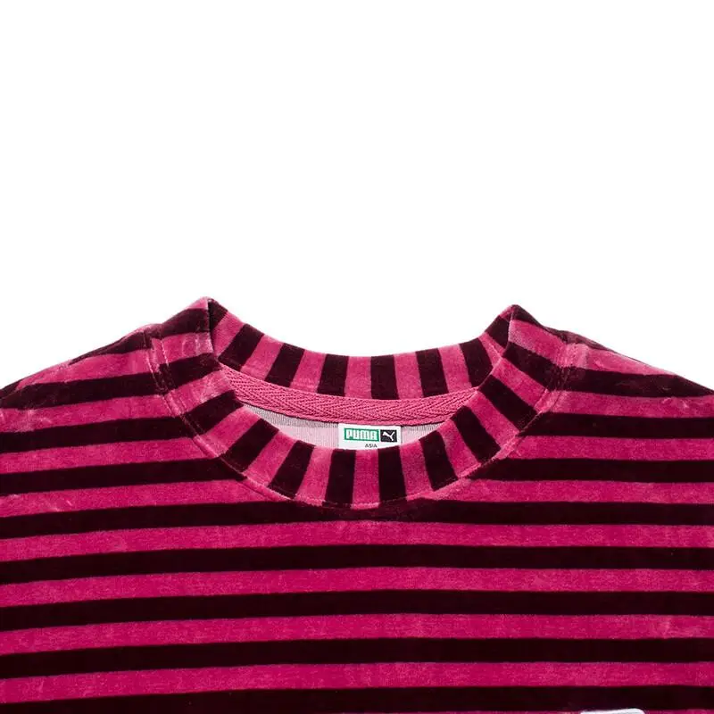 Downtown Eco Series Felpa Sportiva Pullover a Maniche Lunghe a Righe Donna felpa Viola Rosso 537632-45 L miniatura 3