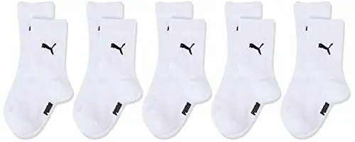 PUMA Easy Rider Junior 5p, Calzini Unisex - Bambini e ragazzi, White - New, 23
