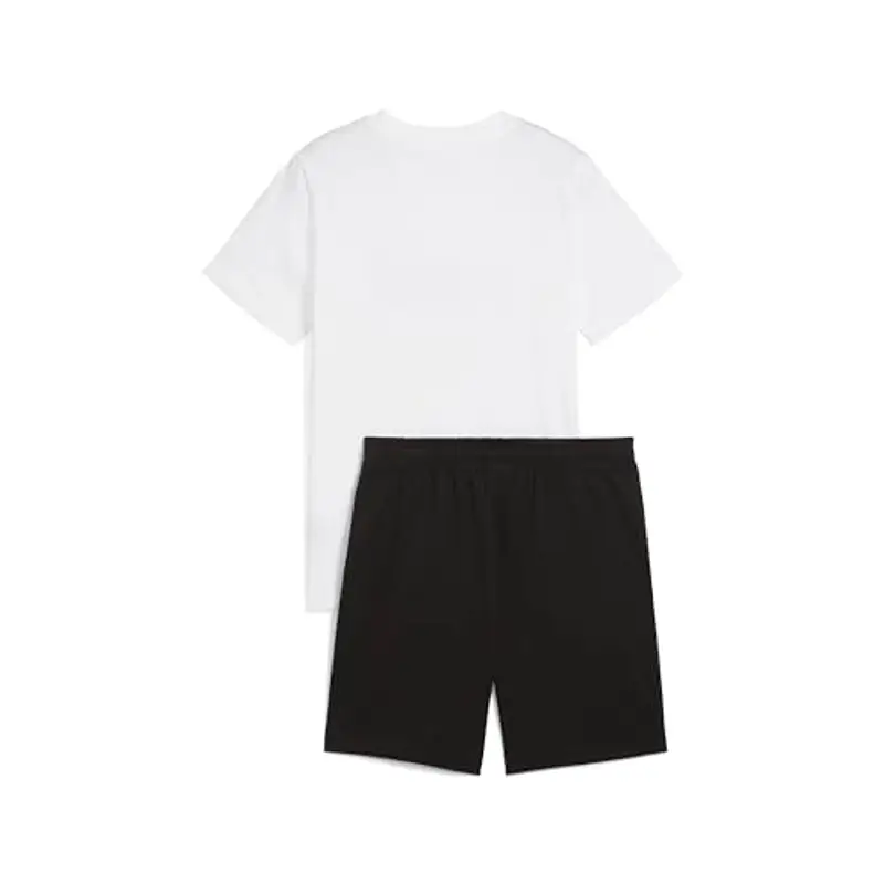 PUMA ESS 2 COLOR No. 1 Logo Tee and Shorts Set B, Abiti lavorati a maglia Bambino, PUMA White miniatura 2