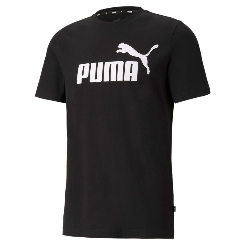 PUMA Ess Logo Tee Nero Uomo