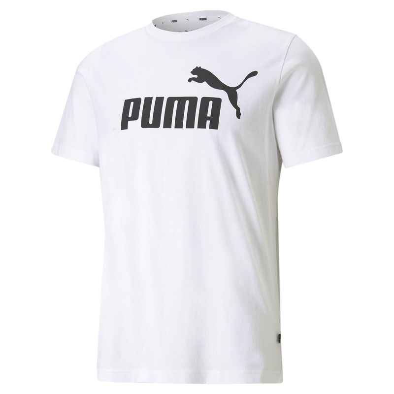 PUMA Ess Logo Tee Bianca S Uomo