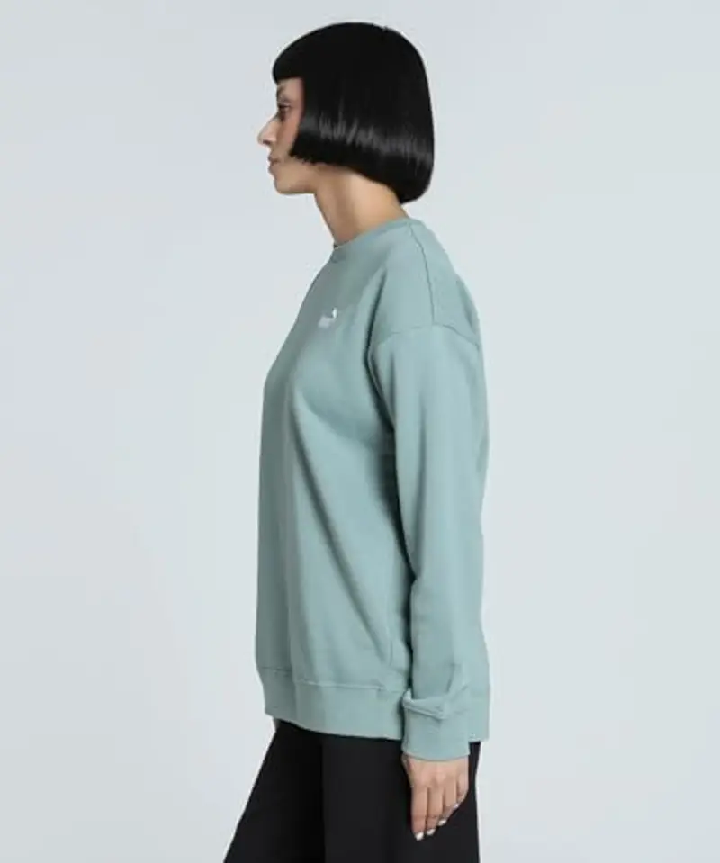 PUMA Ess Small No. 1 Logo Relaxed Crew TR, Felpa con Cappuccio Bambina, Green Moon, XL miniatura 2