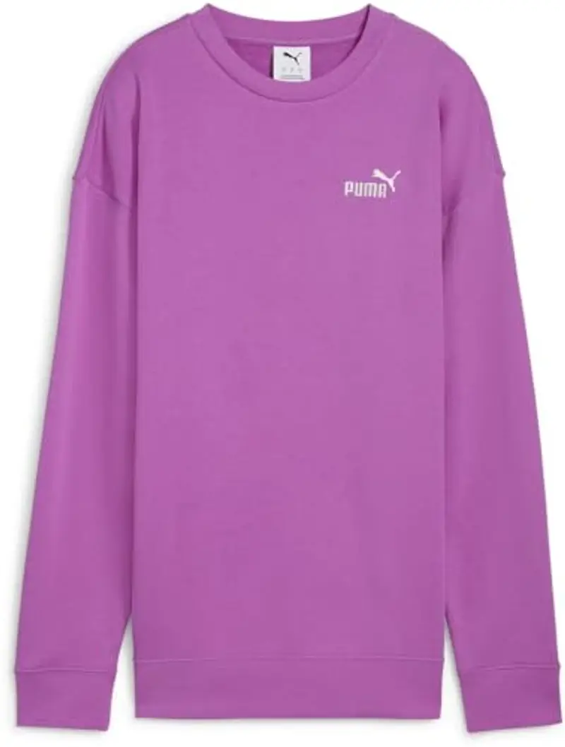 PUMA Ess Small No. 1 Logo Relaxed Crew TR, Felpa con Cappuccio Bambina, Wild Berry,