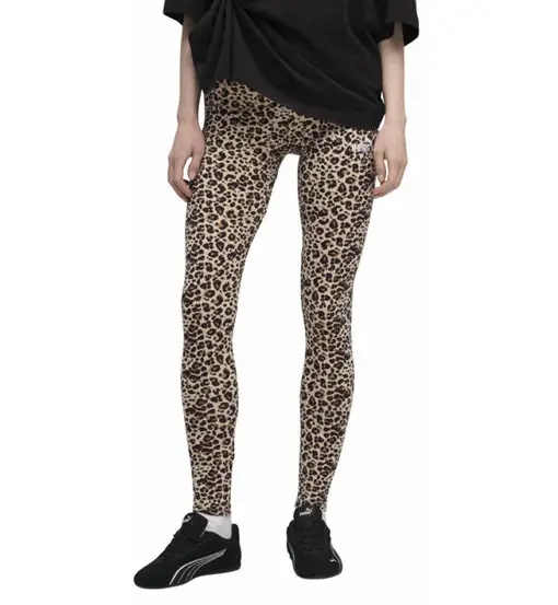 Essential Graphic Animal W - leggings fitness - donna Brown