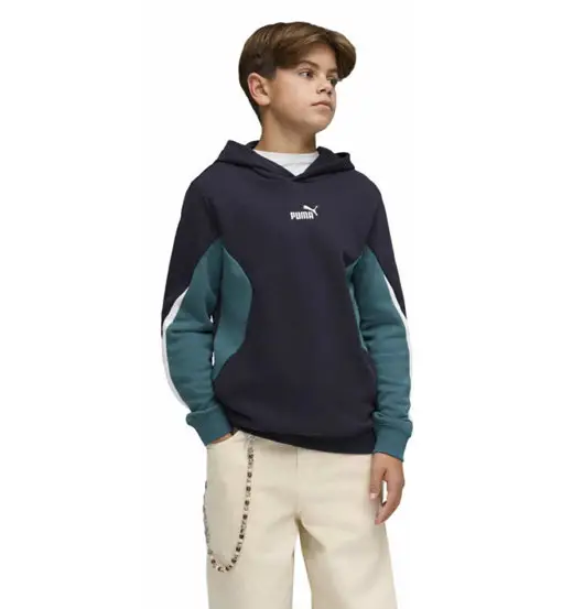 Essential Jr - felpa con cappuccio - ragazzo Blue