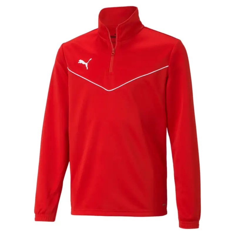 Felpa 1/4 zip per bambini Puma teamRISE Rouge
