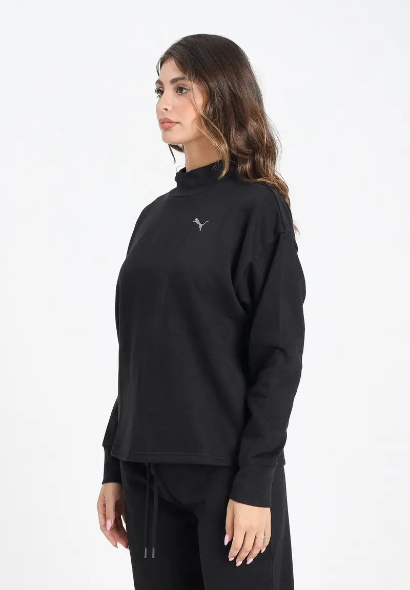 PUMA Felpa a collo alto HER nera da donna