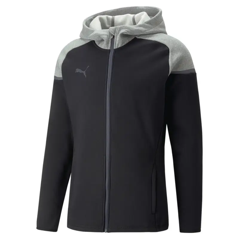 Felpa a girocollo casual Puma teamCUP Noir