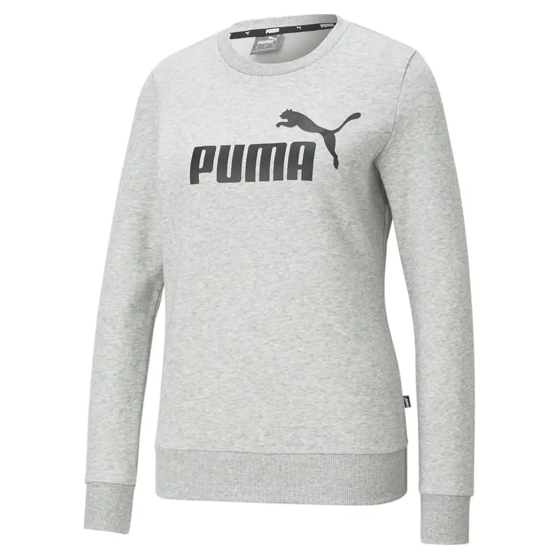 Felpa a girocollo Essentials con logo da donna PUMA Light Gray Heather | Puma Grigio