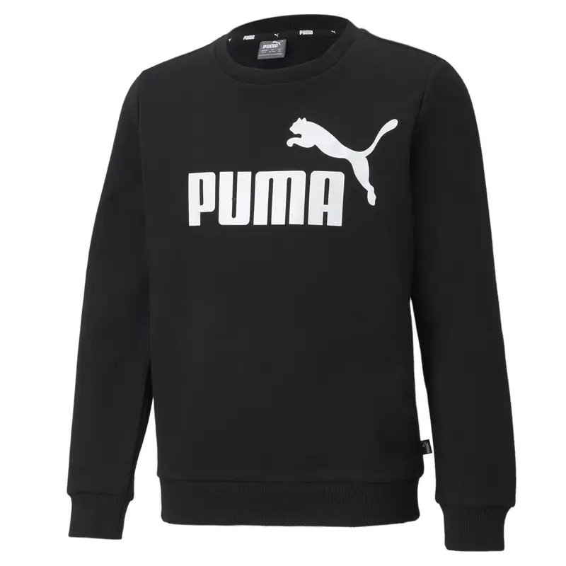 Felpa a girocollo Essentials con logo grande per ragazzi PUMA Black | Puma Nero