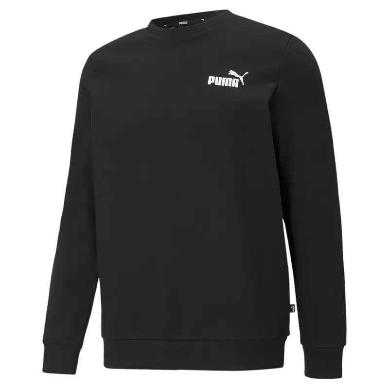 Felpa a girocollo Essentials con logo piccolo da uomo PUMA Black | Puma Nero