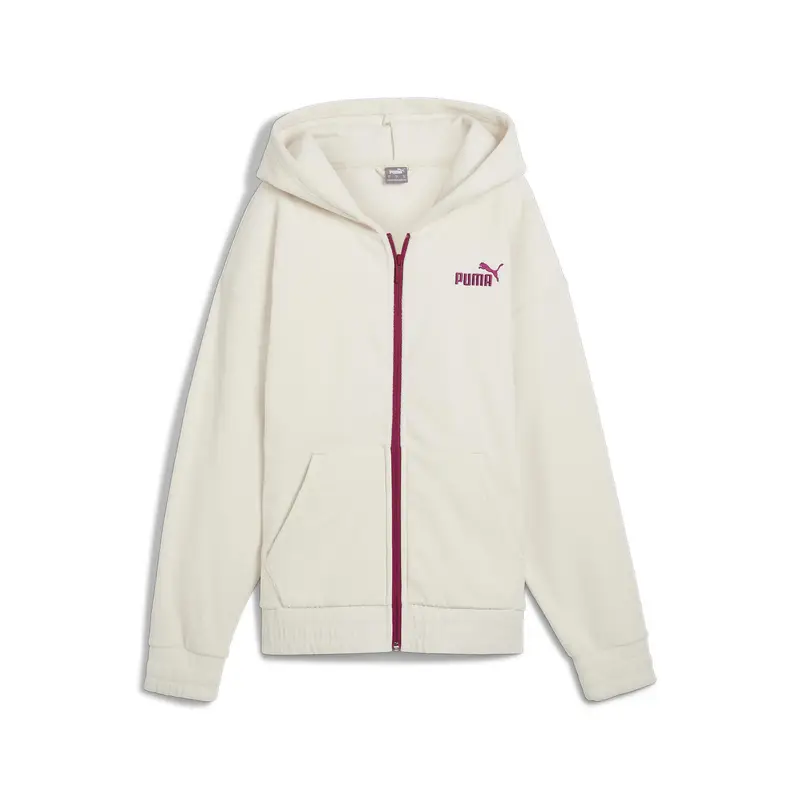 Felpa con cappuccio a zip intera ESS ELEVATED PUMA Alpine Snow White | Puma Bianco