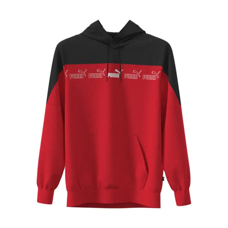 Felpa con cappuccio Around the Block da uomo PUMA For All Time Red Black | Puma Rosso