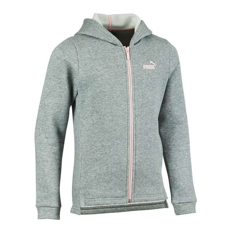 Felpa con cappuccio bambina ginnastica Puma 500 grigio chiaro melange | Puma