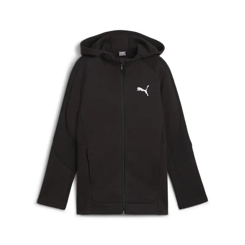 Felpa con cappuccio e zip integrale EVOSTRIPE per ragazzi PUMA Black | Puma Nero