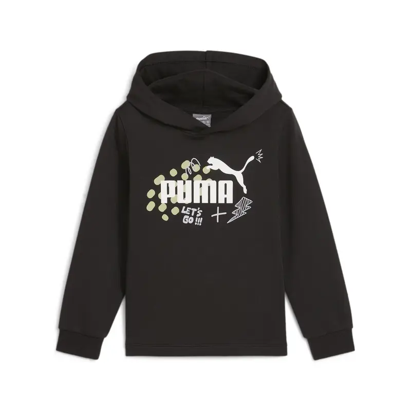 Felpa con cappuccio ESS+ PUMA per bambini PUMA Black | Puma Nero