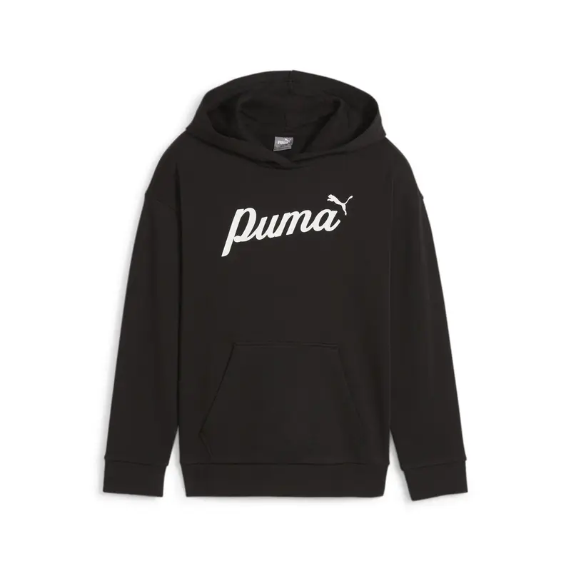 Felpa con cappuccio ESS+ Script per ragazzi PUMA Black | Puma Nero