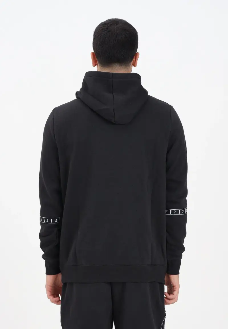 Felpa con cappuccio Ess Tape Layout nera da uomo miniatura 3