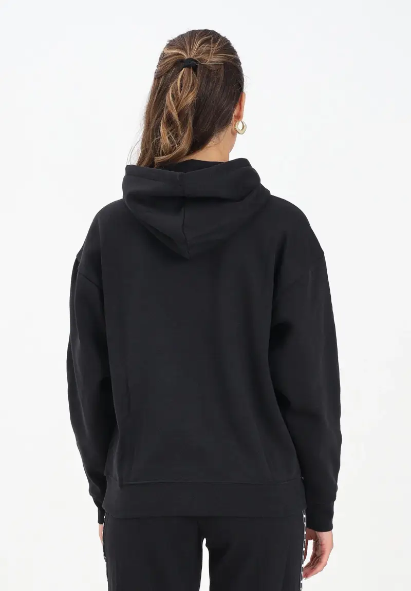 Felpa con cappuccio ESS Tape nera da donna miniatura 3