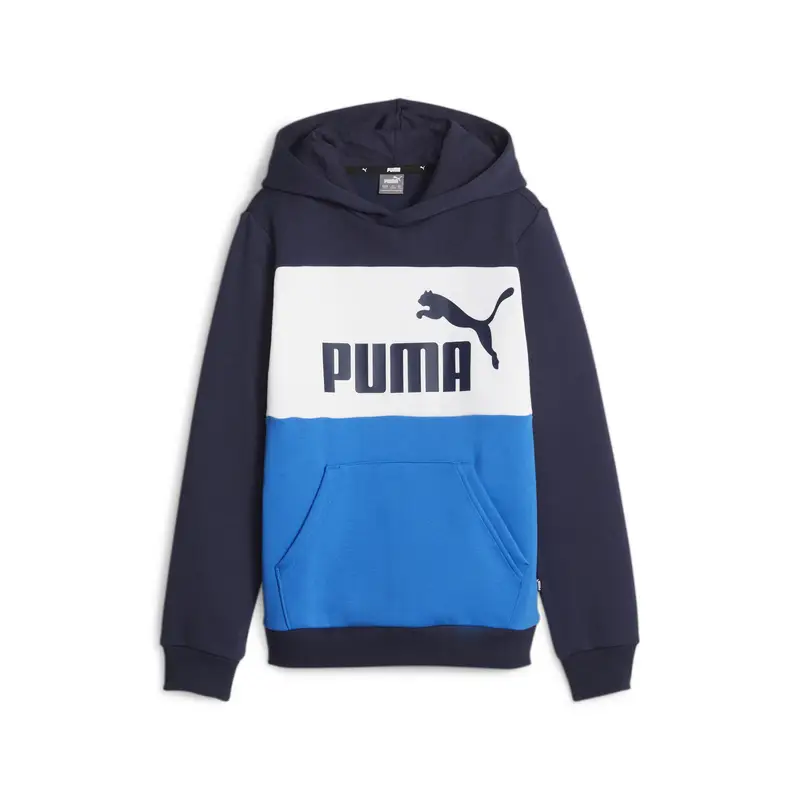 Felpa con cappuccio Essentials+ a blocchi di colore da ragazzo PUMA Racing Blue | Puma Blu cielo