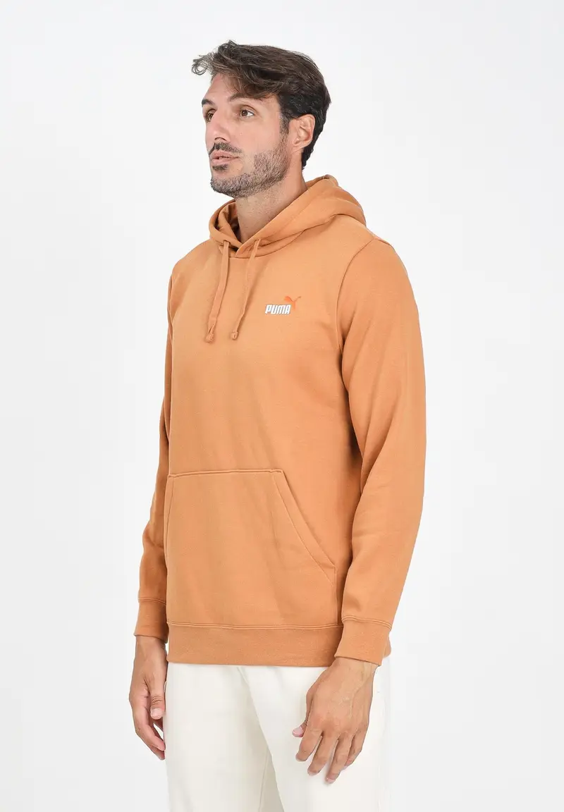 PUMA Felpa con cappuccio Essentials arancio da uomo