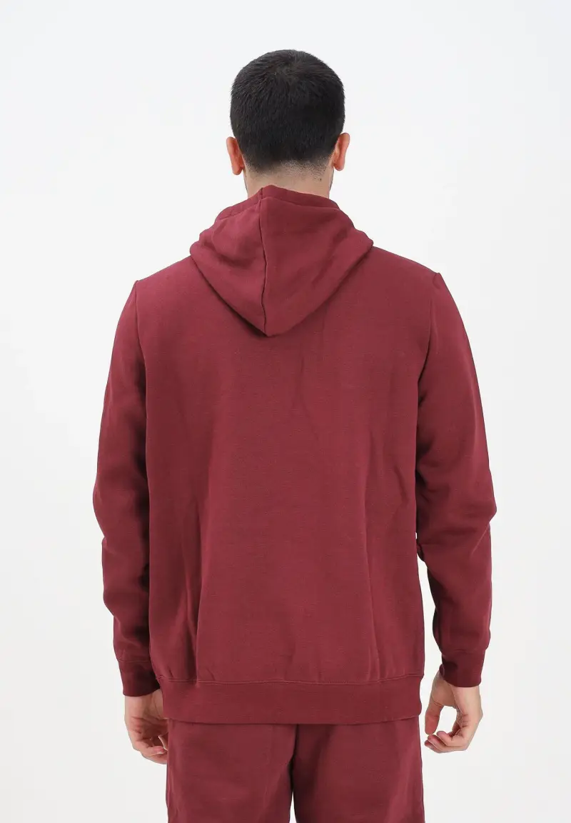 Felpa con cappuccio Essentials bordeaux da uomo miniatura 3