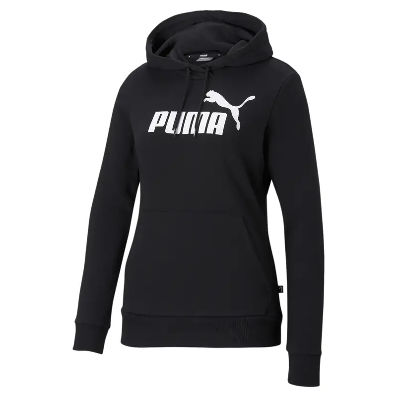 Felpa con cappuccio Essentials con logo da donna PUMA Black | Puma Nero