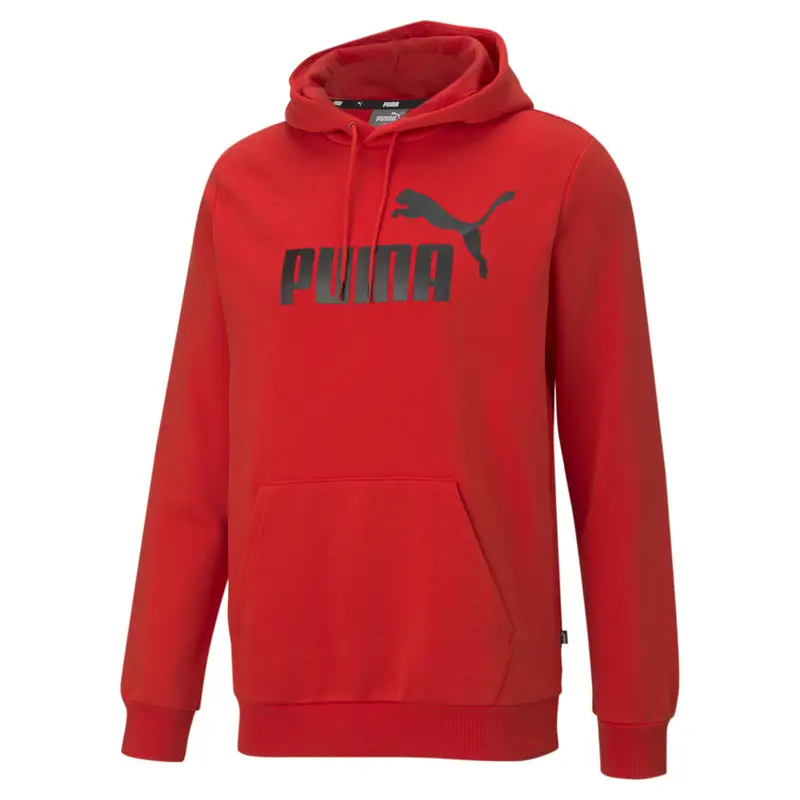 Felpa con cappuccio Essentials con logo grande da uomo PUMA High Risk Red | Puma Rosso