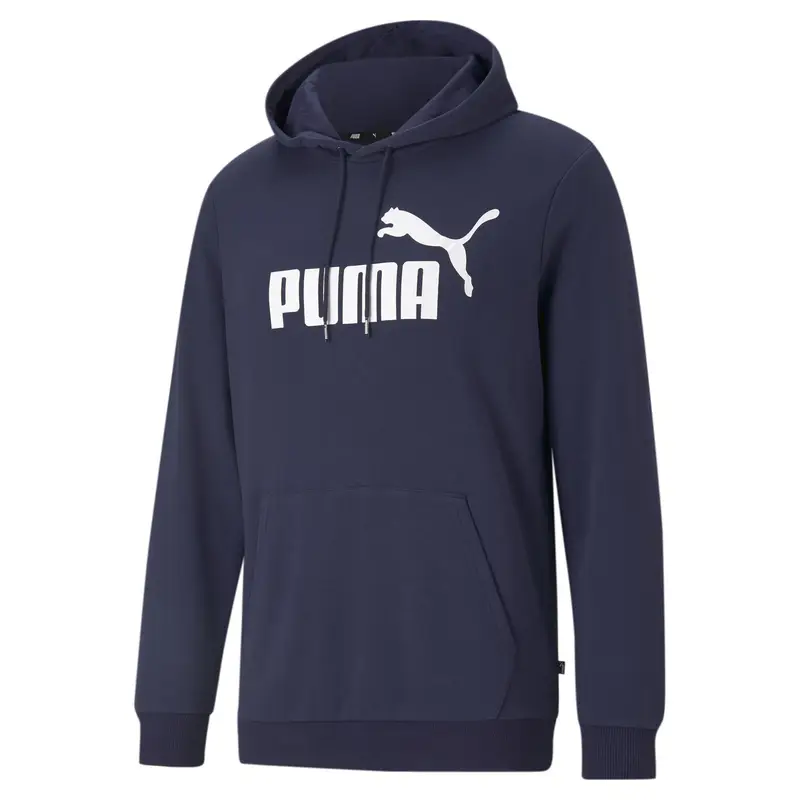 Felpa con cappuccio Essentials con logo grande da uomo PUMA Peacoat Blue | Puma Blu
