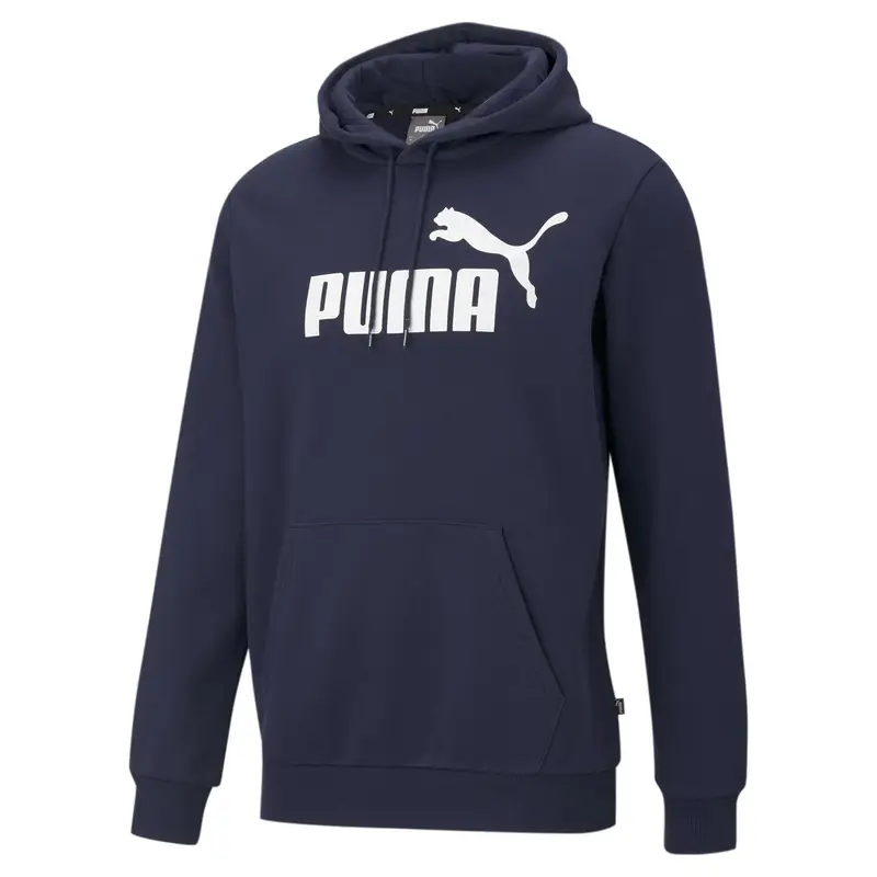Felpa con cappuccio Essentials con logo grande da uomo PUMA Peacoat Blue | Puma Blu