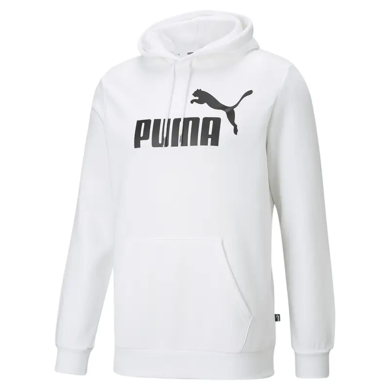 Felpa con cappuccio Essentials con logo grande da uomo PUMA White | Puma Bianco