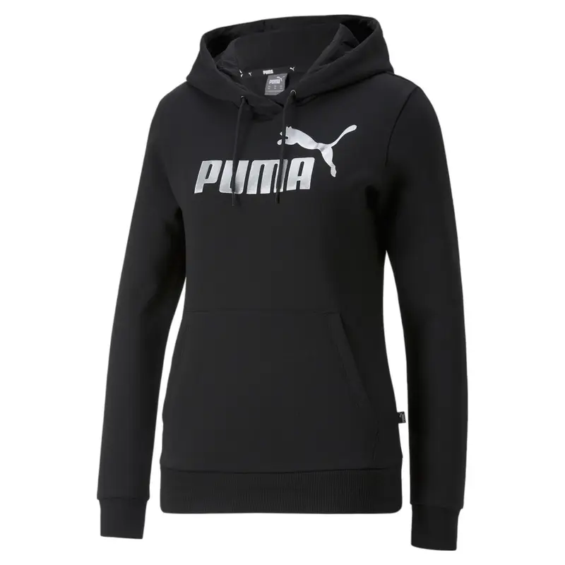Felpa con cappuccio Essentials+ con logo metallizzato da donna PUMA | Puma Nero