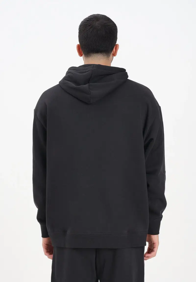 Felpa con cappuccio Essentials nera da uomo miniatura 3