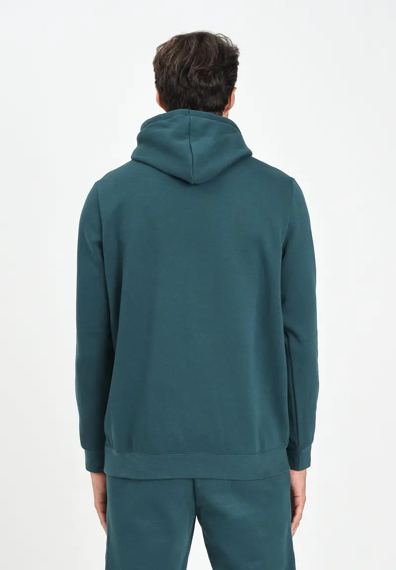 PUMA Felpa con cappuccio Essentials verde petrolio da uomo miniatura 2