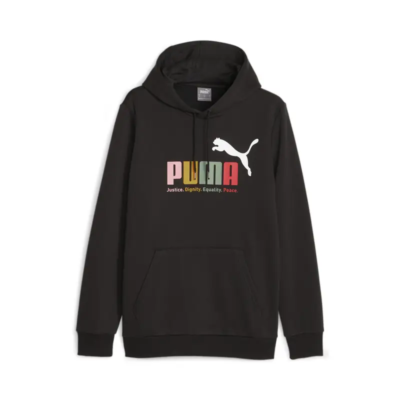 Felpa con cappuccio multicolore ESS+ FL PUMA Black | Puma Nero