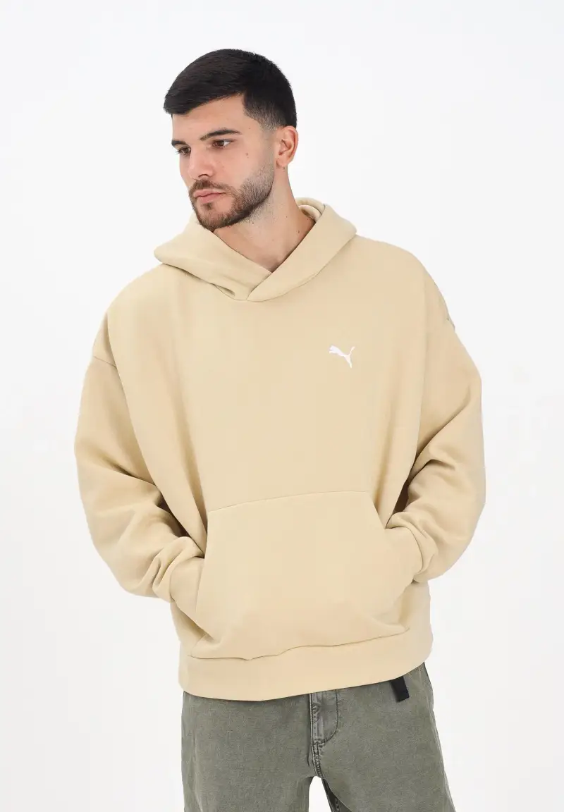 Felpa con cappuccio WARDROBE ESS beige da uomo miniatura 2