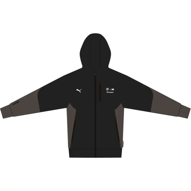 Felpa con cerniera a cappuccio Puma BMW MMS Pumatech Noir