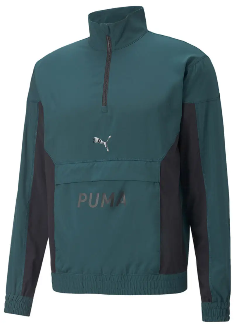 Felpa con zip a metà Puma Fit Woven Verde | Puma