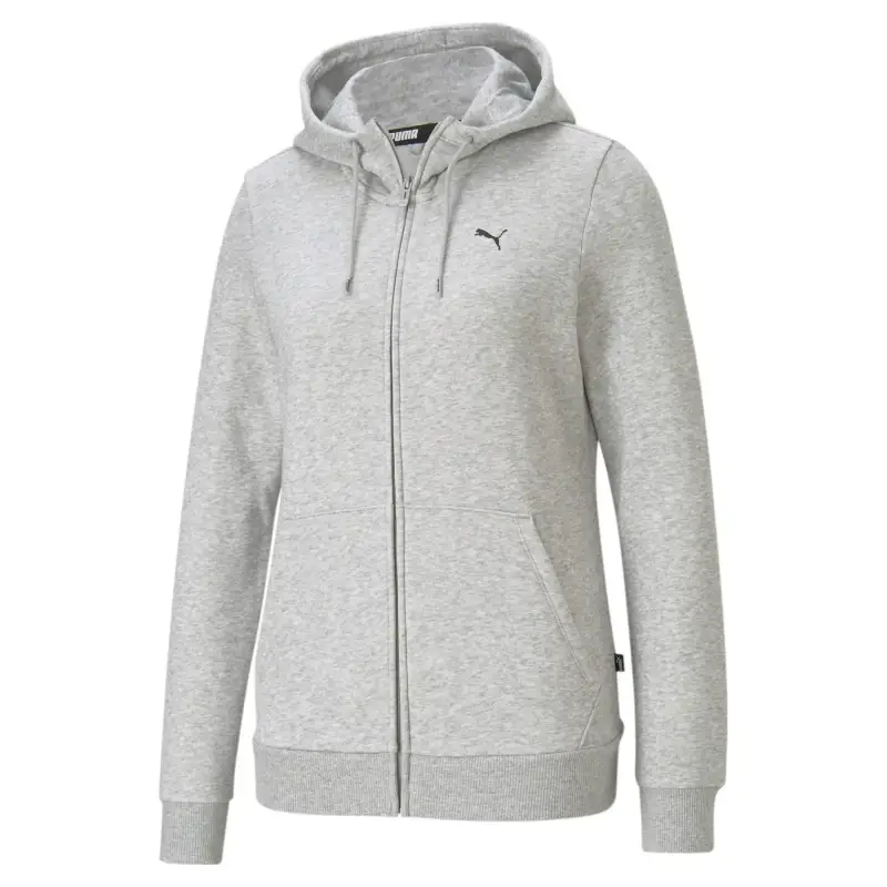Puma Felpa con zip e cappuccio grigia donna