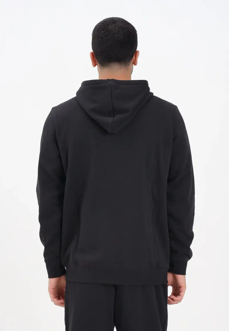 Felpa con zip Essentials nera da uomo miniatura 3