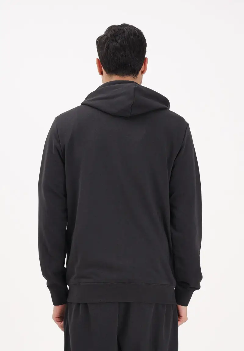 Felpa con zip Essentials nera da uomo miniatura 3