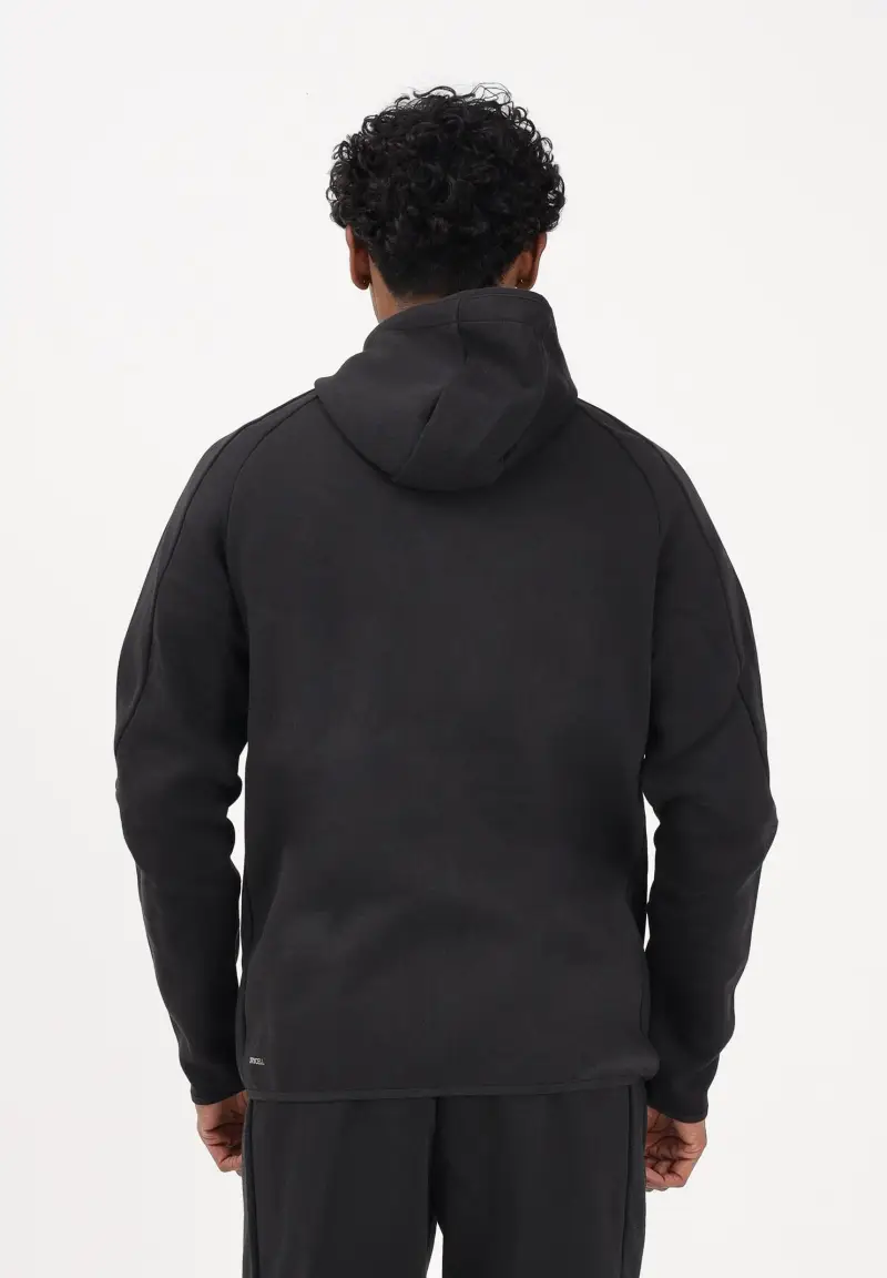 Felpa con zip Evostripe nera da uomo miniatura 3