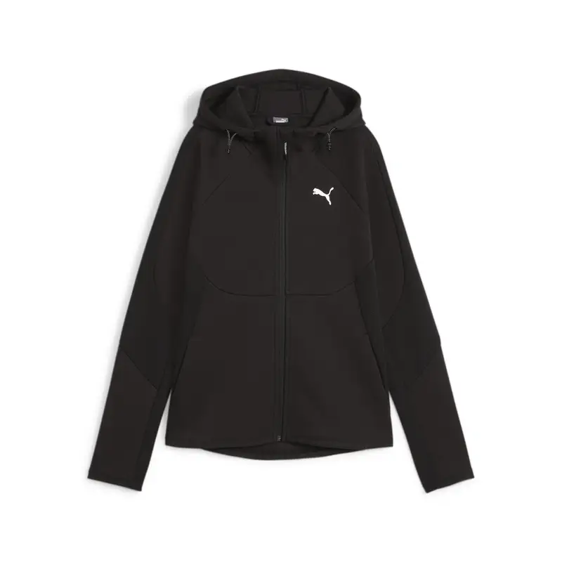 Felpa con zip integrale e cappuccio EVOSTRIPE da donna PUMA Black | Puma Nero